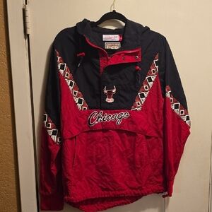 Mitchell & Ness Red and Black Jacket